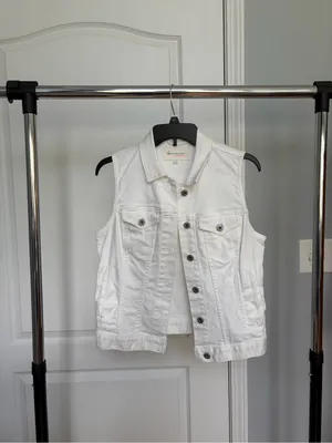 Vince Camuto White Sleeveless Jacket Vest thumbnail 2