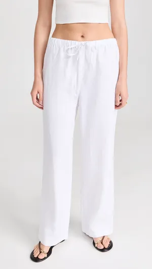 Reformation Olina Linen Pants White thumbnail 2
