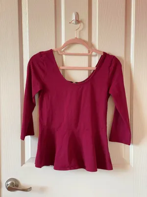 Express Peplum Scoopneck Top thumbnail 1