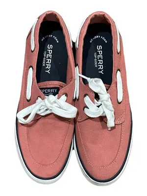Sperry‎ Top Sider Pier Boat Shoes Memory Foam Loafer Red/pink Women's 7 thumbnail 1