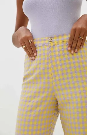 Anthropologie Find Me Now Rhonda Gingham Pant thumbnail 3