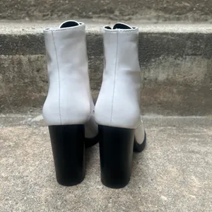 BCBGeneration White Ankle Boots with Zipper Detail thumbnail 5