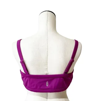 NWOT Free People Lose Control Square Neck Sports Bra In Raspberry thumbnail 3