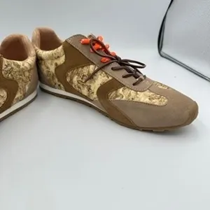 Sam Edelman Women's Size 9 Sneakers Tan Camo Tropical Print Lace Up Casual Shoes thumbnail 8