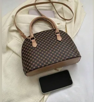 ⚠️Clearance NWT Geometric Pattern Dome Bag Double Handle Elegant for work Office thumbnail 4