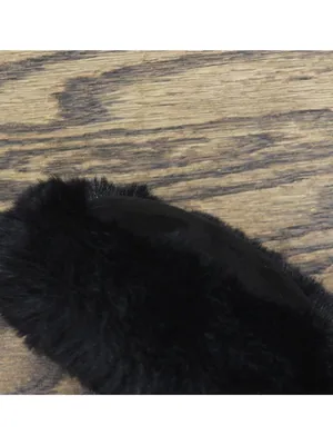 Madden NYC Womens Faux Fur Earmuffs Fuzzy Black thumbnail 4