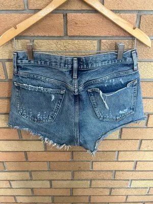 AGOLDE Parker Vintage Cutoff Denim Shorts Distressed Button Fly Size 26 thumbnail 2