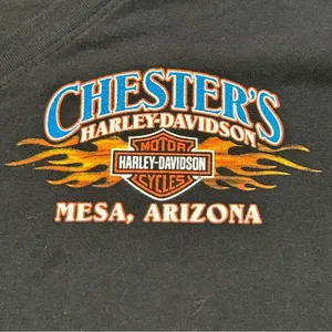 Harley-Davidson Women's V-neck Chester's Mesa, Arizona T-shirt Black Medium thumbnail 6