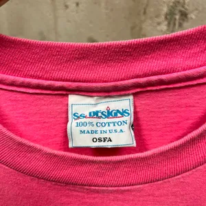 Hot Pink Vintage 90s Single Stitch Save The Planet T-Shirt XL OS thumbnail 3