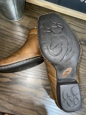 Born Kinney Brown Leather Slip-On Heeled Loafer Booties Size 9 thumbnail 11