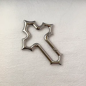 Car Keychain for Men Women Hollow Cross Design Carabiner Keychain Bag Charm thumbnail 2