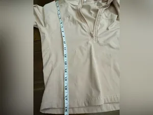 Amazon Slim Fit Yoga Half Zip Top Tan Pink Size S thumbnail 7