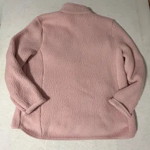 Talbots Petite Pink Sherpa Fleece Full Zip Jacket XL Petite Dusty Rose Pockets thumbnail 5