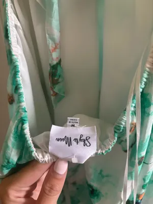 Teal mini sundress Green Size M thumbnail 3