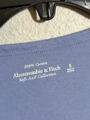 Abercrombie‎ & Fitch Women’s Casual Minimalist Light Blue V-Neck Tee size S thumbnail 5