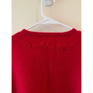 Pendleton Long Sleeve Embroidered Wool Cardigan Sweater Red Women's Size Small thumbnail 6