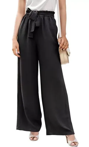 High Rise Elastic Waist Palazzo Pants For Women, Size-M-L-XL thumbnail 1