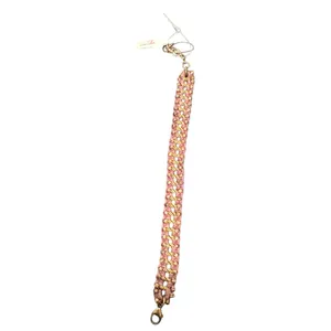 Chan Luu Purple Mauve Pink Goldtone Chain Link Boho Bracelet thumbnail 2