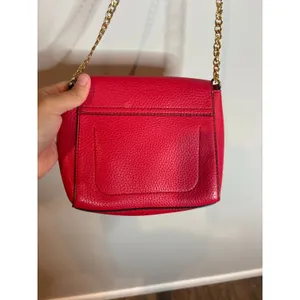 Lauren Ralph Lauren red pebble leather chain crossbody bag thumbnail 5