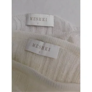 Meshki 2 Piece Set White Stretchy Knit Top And Long Maxi Skirt sz S thumbnail 7