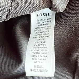 FOSSIL Black White Striped Leather Textile Crossbody Purse thumbnail 9