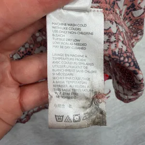 Anthropologie Pilcro L Button Down Pintuck Ditsy Floral Relaxed Top Mauve Pink thumbnail 9