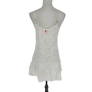 Maaji White Eyelet Spaghetti Strap Swim Cover-Up Dress Size S‎ thumbnail 8