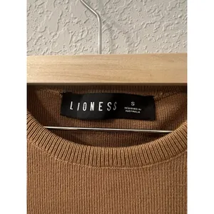 Lioness Women Bodycon Brown Dress Sleeveless Round Neck‎ Knee Length Size S thumbnail 3