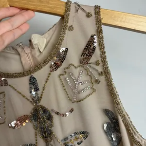 NWT Altar’d State Embellished Jewel Beaded Swing Dress Sz Small Mini Mesh Tulle thumbnail 12