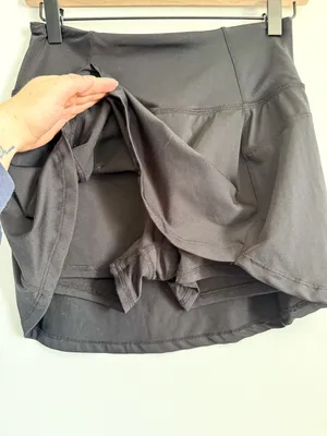 Black Mini Athletic Skirt with Built in Shorts Size Small thumbnail 3