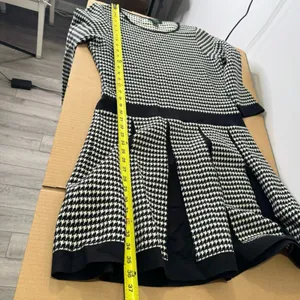 Lauren Ralph Lauren‎ Houndstooth Classic A-line Pleated Knee Length Dress Large thumbnail 13
