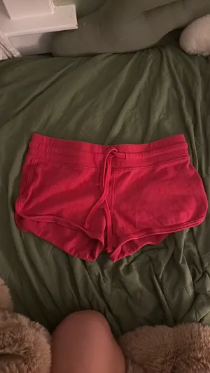 John Galt Red Sweat Shorts  thumbnail 3