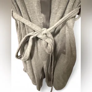 Motherhood Maternity heather grey nursing robe short top size large thumbnail 4