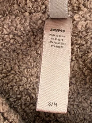SKIMS Rose Clay Sherpa Cozy Knit Cropped T-Shirt - Size - Small/Medium thumbnail 7