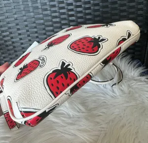 Coach Kitt Messenger Crossbody Bag With Strawberry Print thumbnail 4