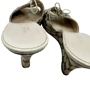 Vintage Gucci GG Monogram Canvas Wedge Slide Sandal US 8 thumbnail 8