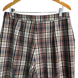 Cara Santana x Apt 9 Plaid Pant High Rise Wide Pants 14 thumbnail 6