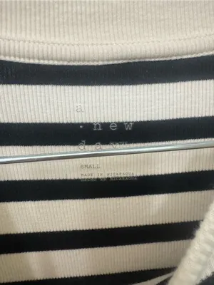 EUC A New Day Striped Short Sleeve Top | Casual Everyday Women's Tee thumbnail 3