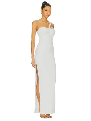 Superdown Cordelia Maxi Dress in White Large New Womens Gown thumbnail 3
