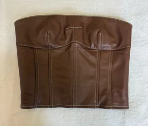Edikted Corset Leather Top Faux thumbnail 1