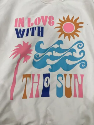 Aurelle Swim cream graphic crewneck thumbnail 3