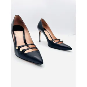 Gucci Aneta Black Button Detail Stiletto Pumps Pointed Toe Size EU 41 thumbnail 9