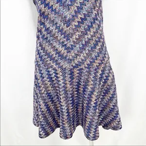 Anthro Maeve westwater‎ chevron knit v neck dress xs thumbnail 9