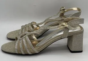David Tate Refined Sandal Silver Size Womens 7.5 W‎ thumbnail 1