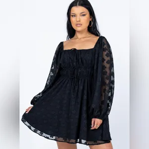 Princess Polly Alisha Long Sleeve Mini Dress in Black Size 4 New with tag thumbnail 2