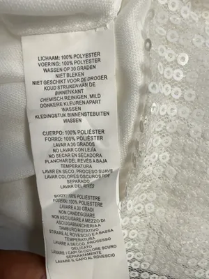 NAANAA White Sequin High Low Bridal Party Dress US 8 thumbnail 14