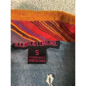 Rock and Roll Cowgirl‎ Western Shirt Aztec Print Womens S Southwestern thumbnail 3