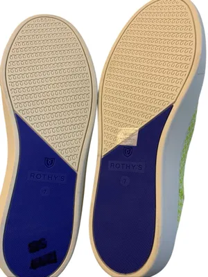 Rothy's the slip on honeycomb electric yellow shoes women's size 7 like new thumbnail 6
