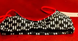 Karl Lagerfeld Pauline Bikini Top Black and White NWT Size Small thumbnail 1
