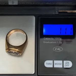 Vintage 18KGERSC Signed Gold-tone Oval CZ Stone Fashion Ring Size 10 thumbnail 11